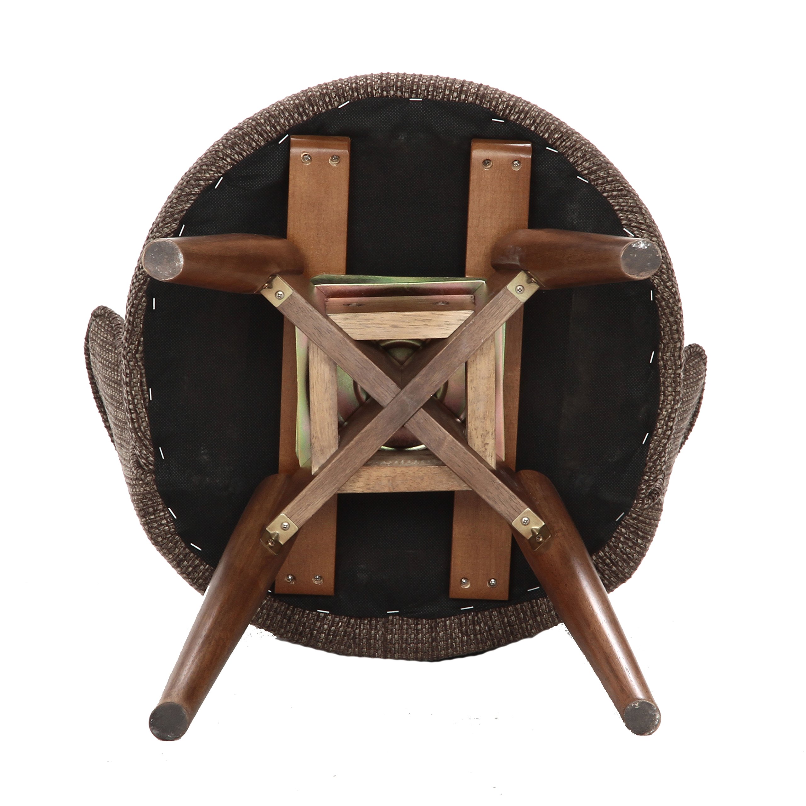 Amazon｜不二貿易 ダイニング チェア クラム ファブリック ブラウン